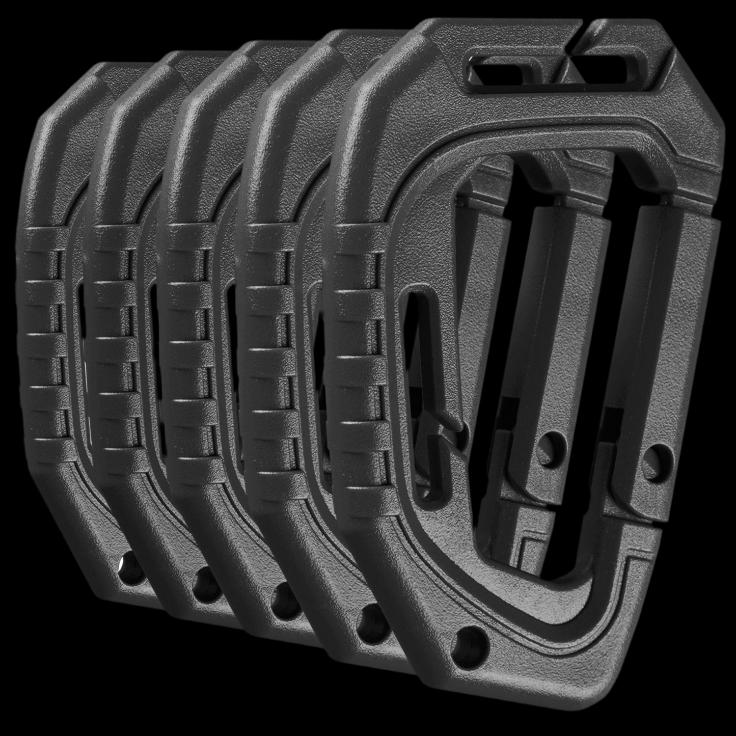 Tactical Carabiners (Set of 5) | M-Tac Lightweight Polymer Gear Clips