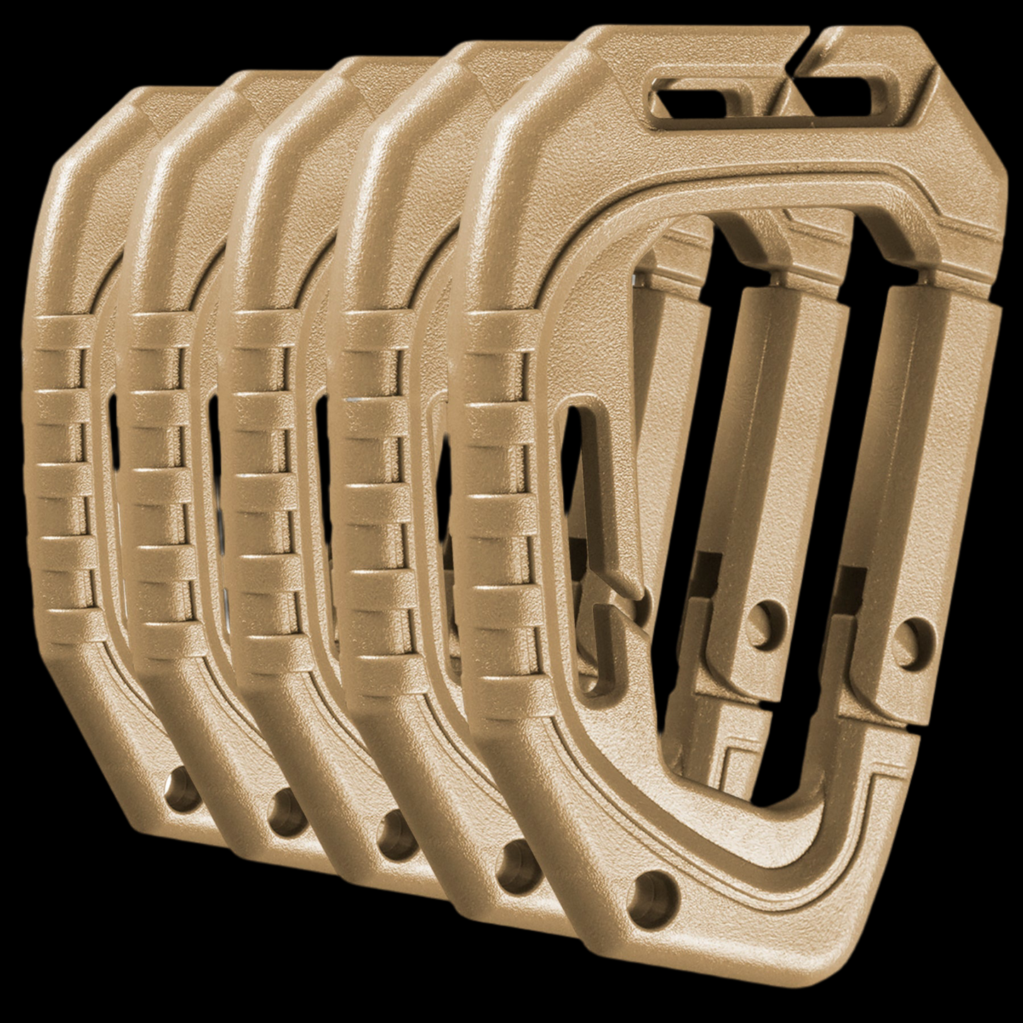 Tactical Carabiners (Set of 5) | M-Tac Lightweight Polymer Gear Clips