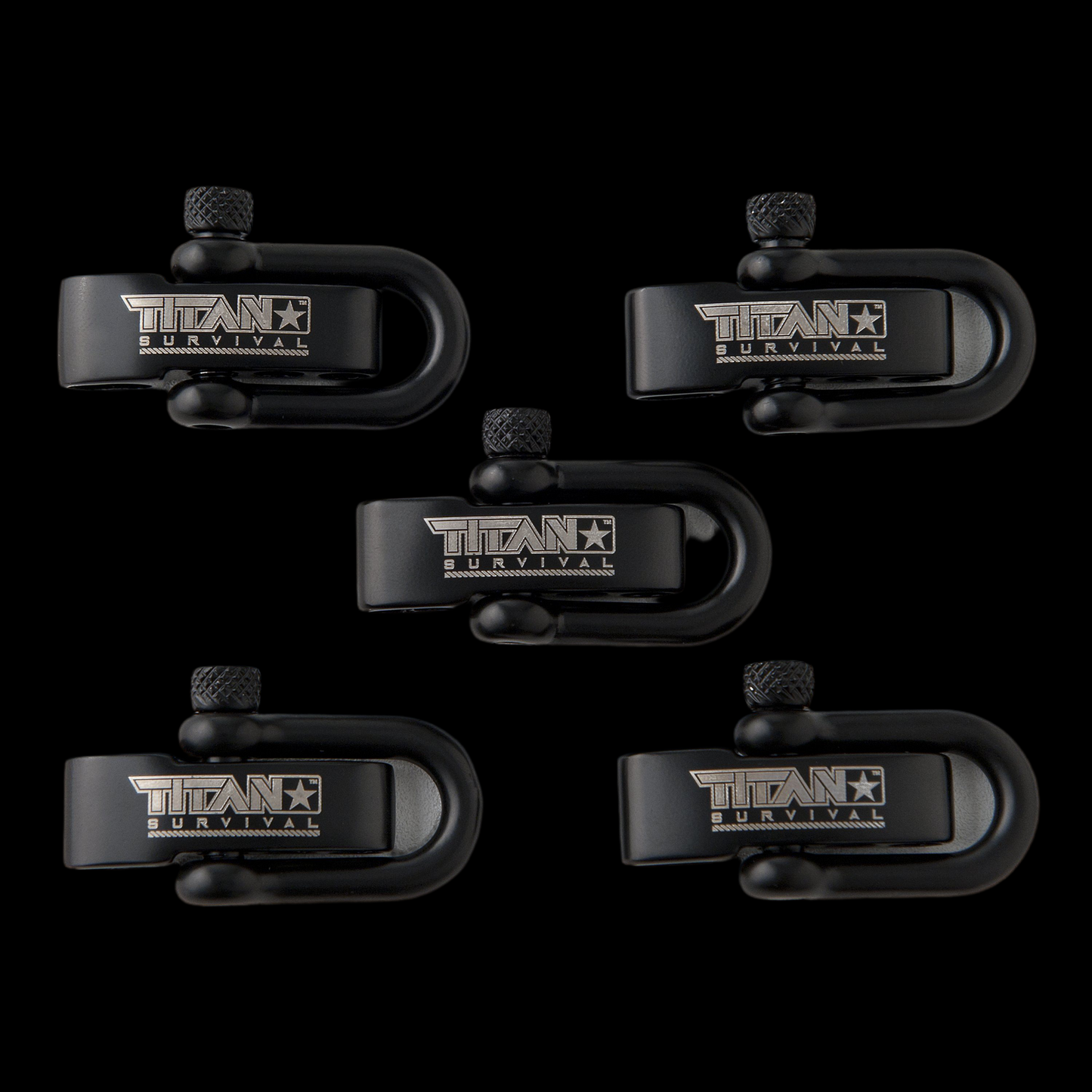 TITAN® Stainless Steel D-Shackles | 5-Pack | Tactical Hardware