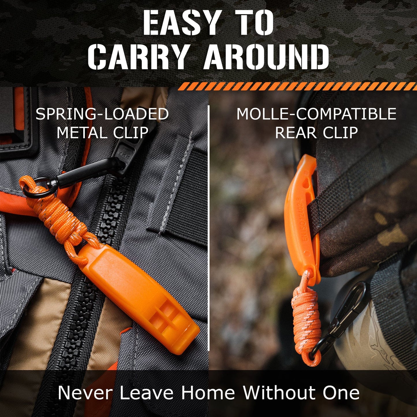 Emergency Whistles | 2-Pack Survival Signal Kit