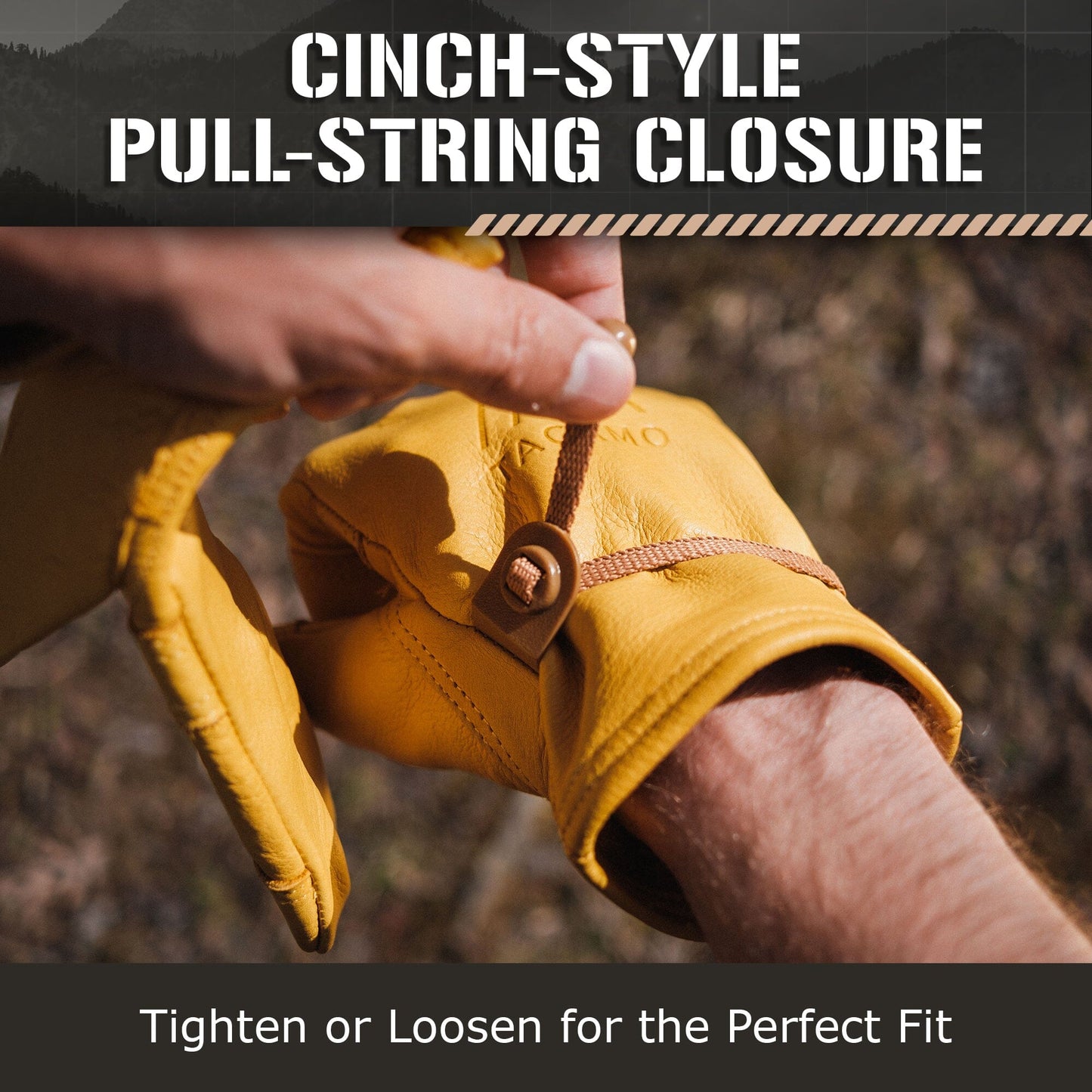 TACAMO® Leather Work Gloves | 100% Cowhide Utility Gloves