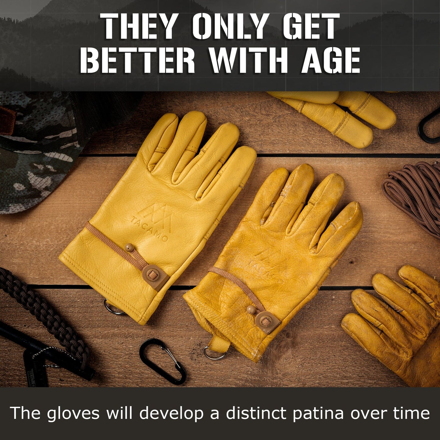 TACAMO® Leather Work Gloves | 100% Cowhide Utility Gloves