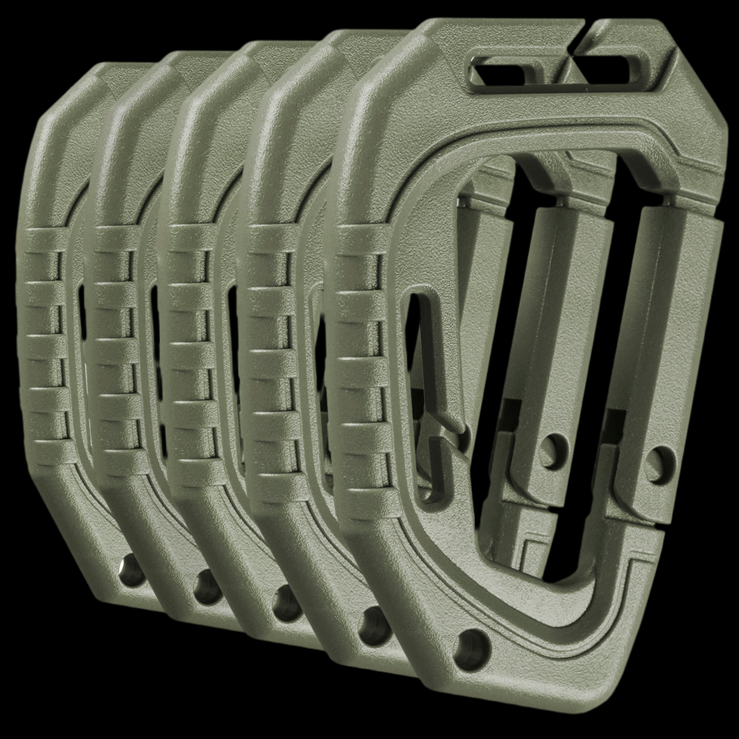 Tactical Carabiners (Set of 5) | M-Tac Lightweight Polymer Gear Clips