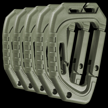 Tactical Carabiners (Set of 5) | M-Tac Lightweight Polymer Gear Clips