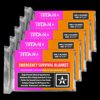 XL Mylar Emergency Survival Blankets | 70” x 90” | Signal or Camo
