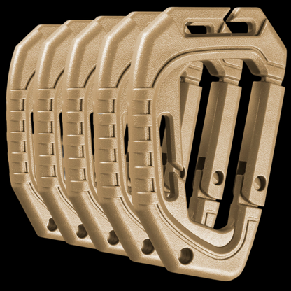 Tactical Carabiners (Set of 5) | M-Tac Lightweight Polymer Gear Clips