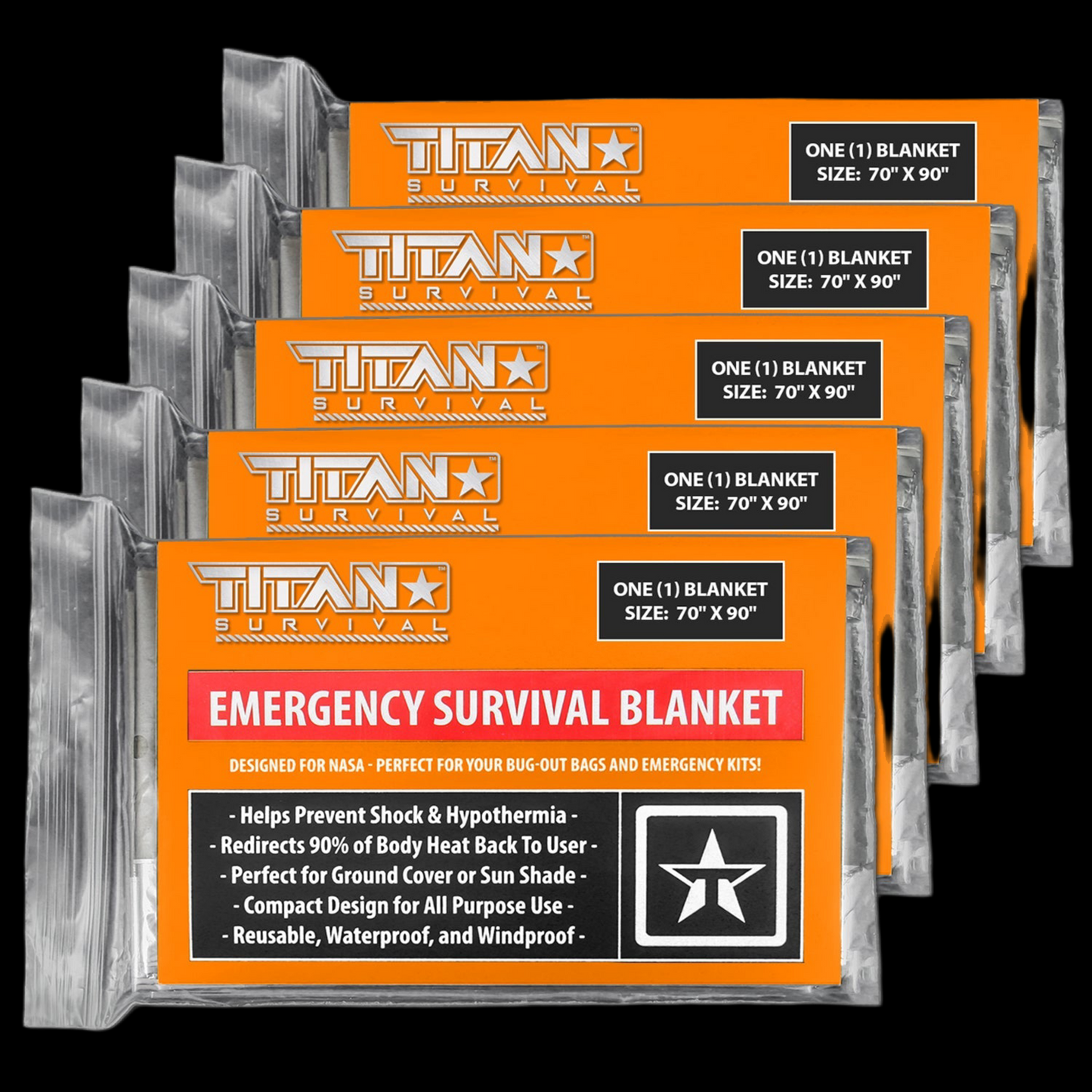 XL Mylar Emergency Survival Blankets | 70” x 90” | Signal or Camo