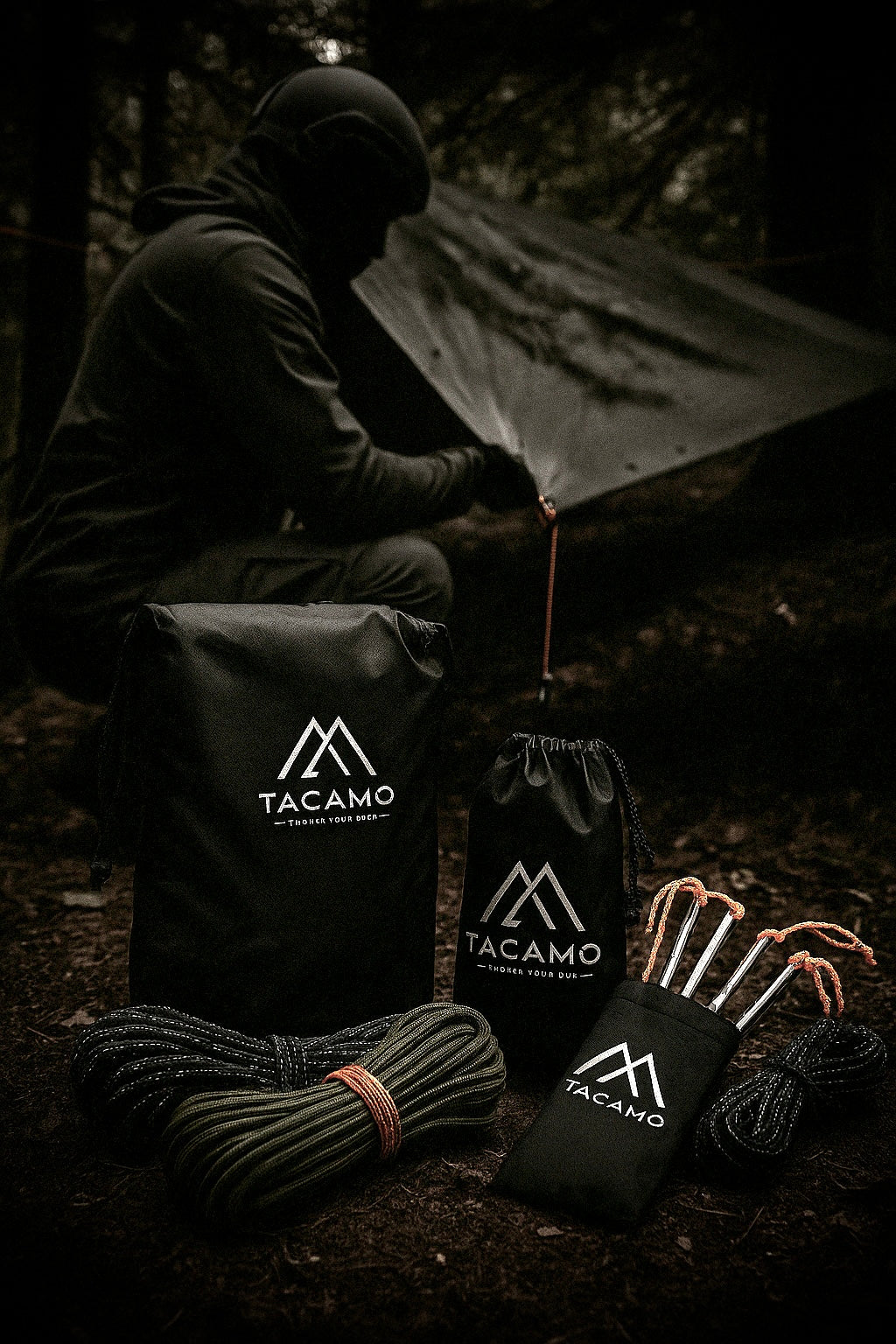 TACAMO Shelter Tarp | Bushcraft Reflective Survival Cover | 8x8 FT