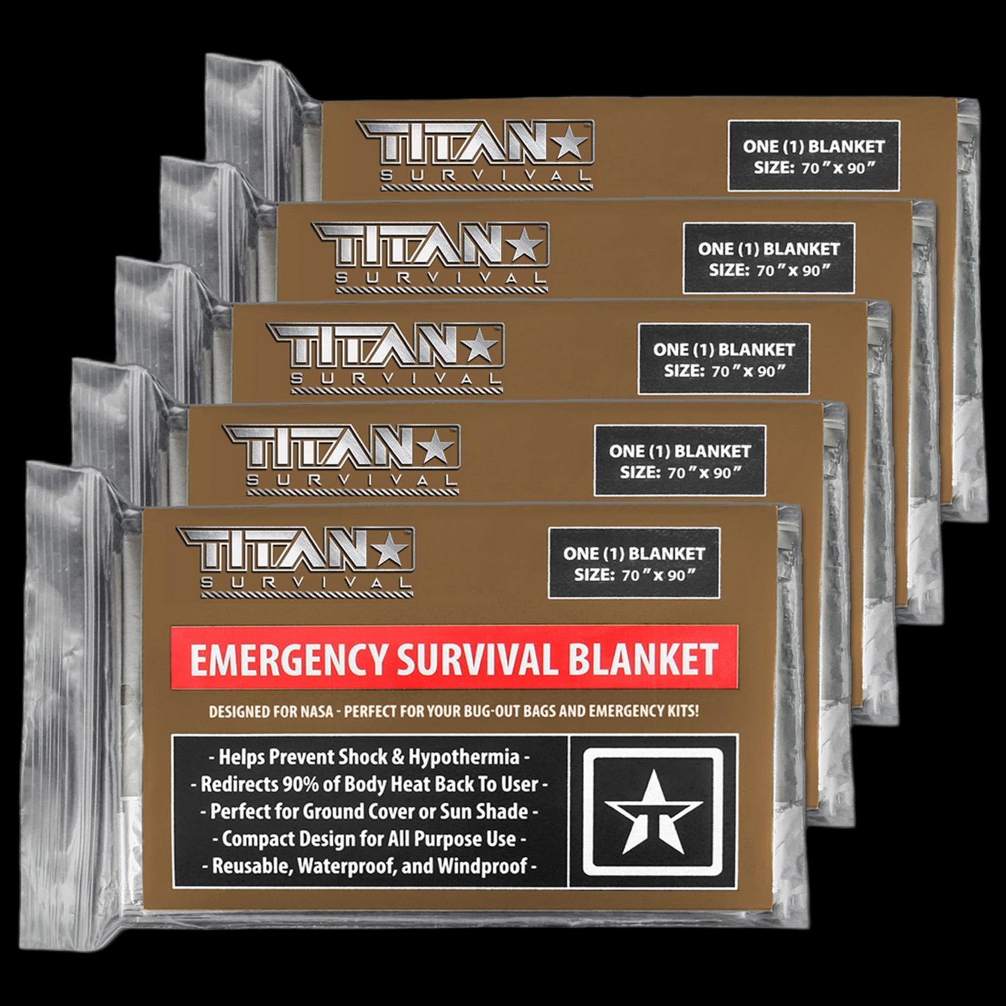 XL Mylar Emergency Survival Blankets | 70” x 90” | Signal or Camo