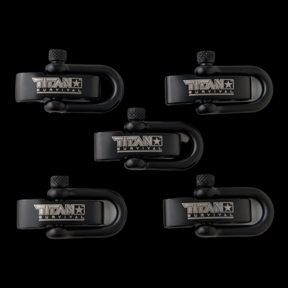 TITAN® Stainless Steel D-Shackles | 5-Pack | Tactical Hardware