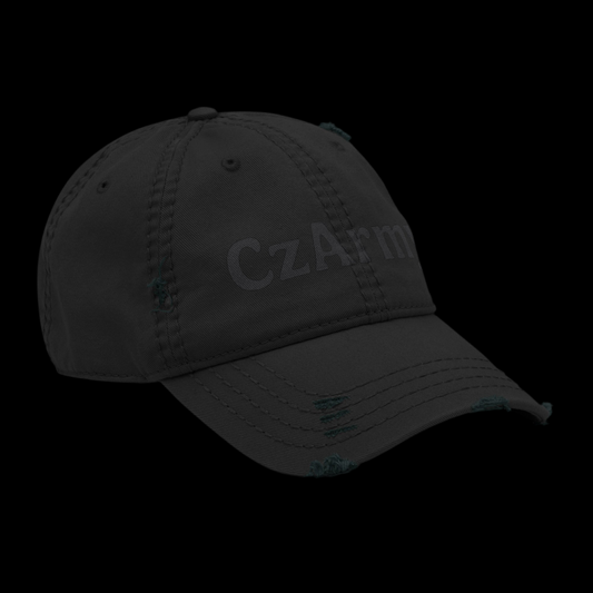 CzArmy™ Distressed Tactical Hat | Dark Edition