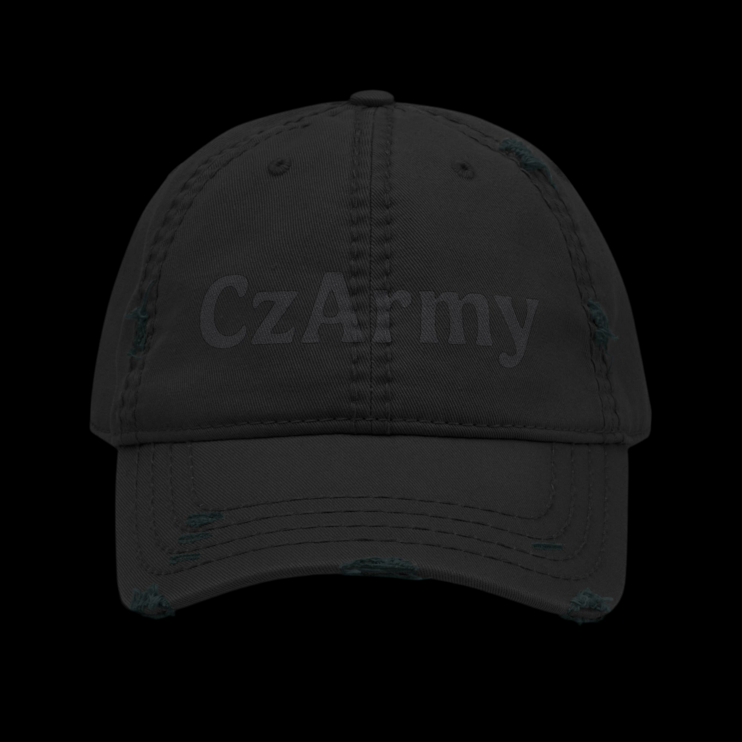 CzArmy™ Distressed Tactical Hat | Dark Edition