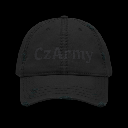 CzArmy™ Distressed Tactical Hat | Dark Edition