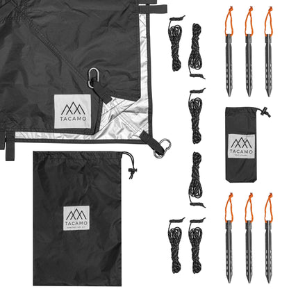 TACAMO Shelter Tarp | Bushcraft Reflective Survival Cover | 8x8 FT