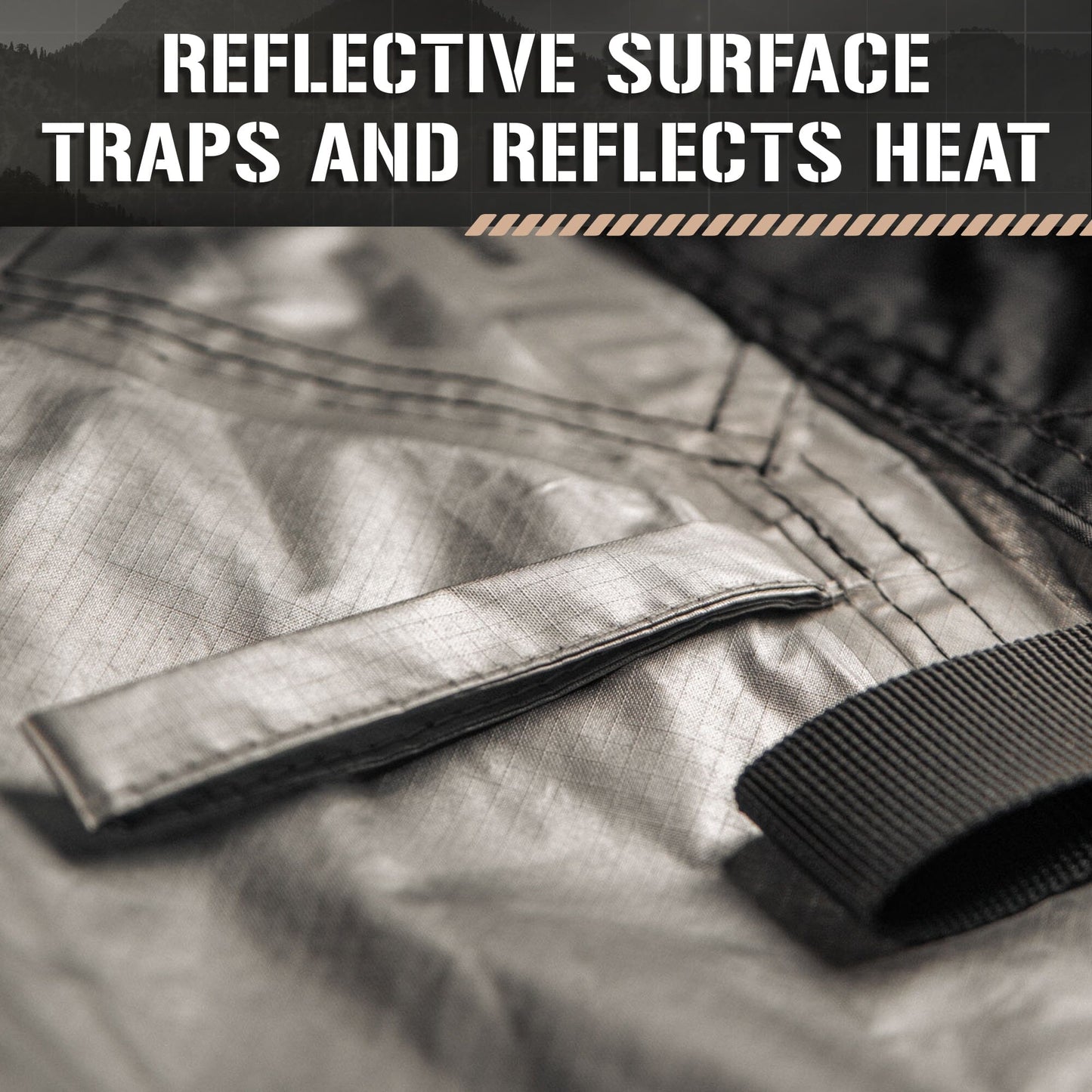 TACAMO Shelter Tarp | Bushcraft Reflective Survival Cover | 8x8 FT