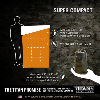TITAN® Emergency Sleeping Bag | NASA-Grade Survival Bivvy