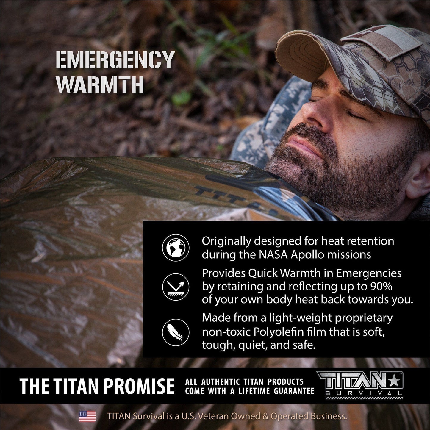 TITAN® Emergency Sleeping Bag | NASA-Grade Survival Bivvy