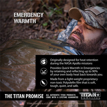 TITAN® Emergency Sleeping Bag | NASA-Grade Survival Bivvy