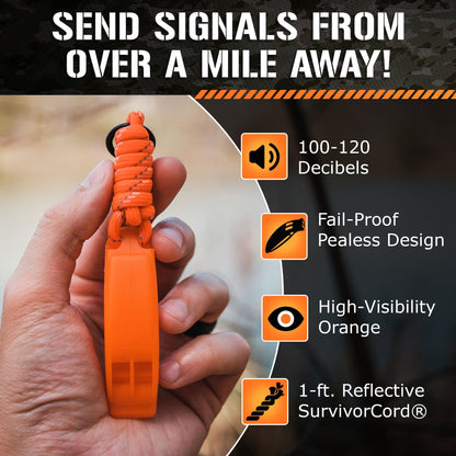 Emergency Whistles | 2-Pack Survival Signal Kit