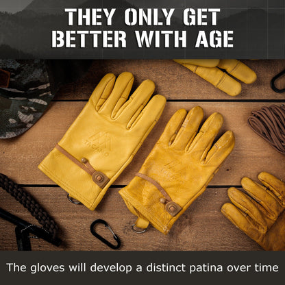 TACAMO® Leather Work Gloves | 100% Cowhide Utility Gloves