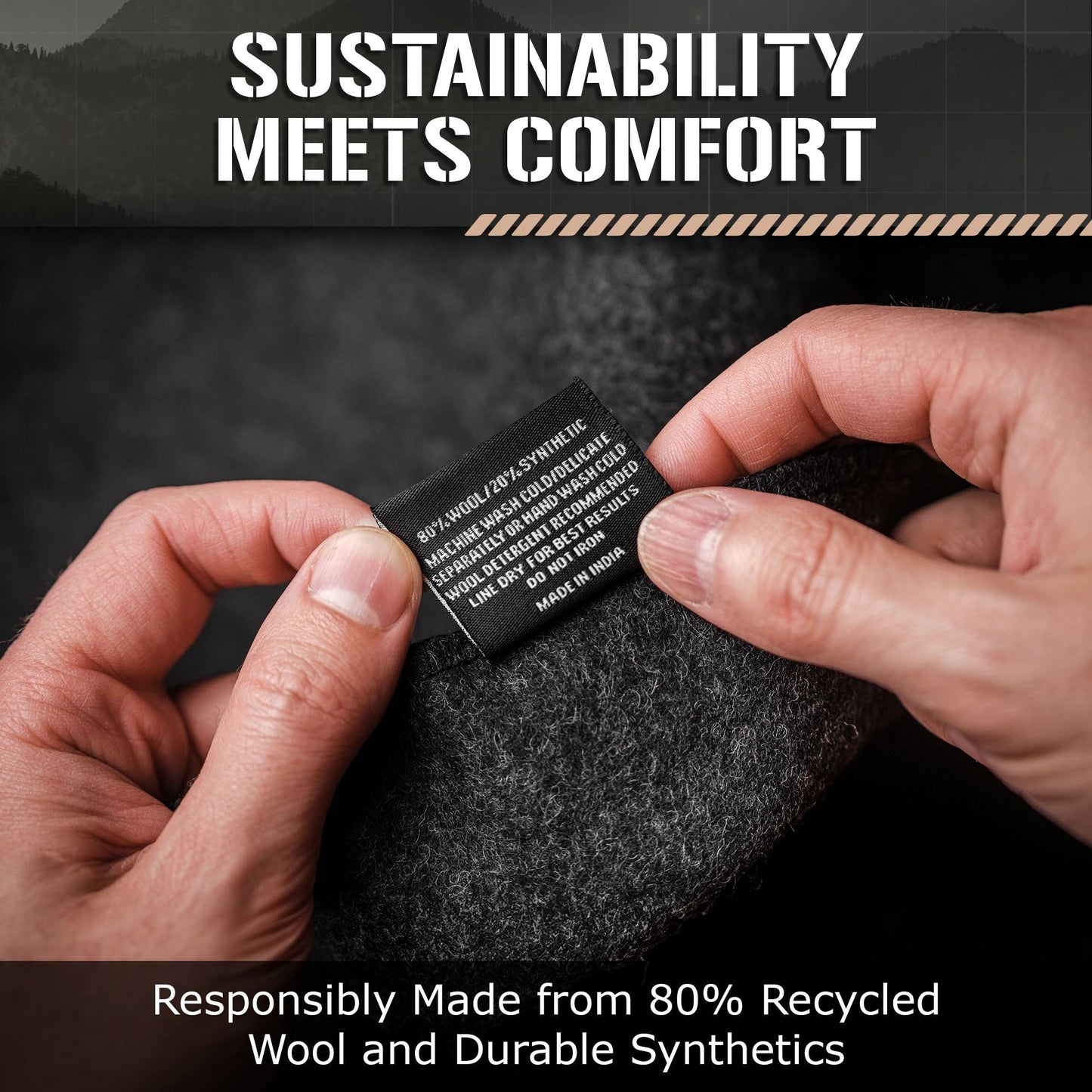TACAMO® Military-Style Wool Blanket | 80% Recycled Wool | Tactical Thermal Gear