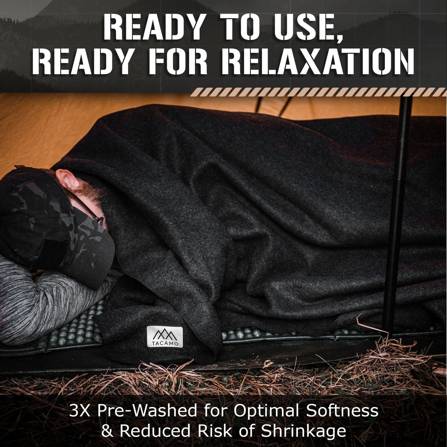 TACAMO® Military-Style Wool Blanket | 80% Recycled Wool | Tactical Thermal Gear