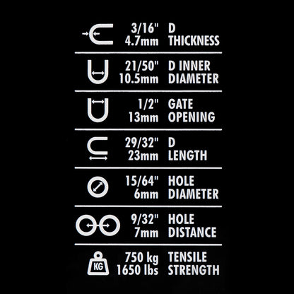 TITAN® Stainless Steel D-Shackles | 5-Pack | Tactical Hardware