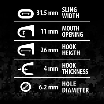 HK-Style Tactical Snap Hooks | 5-Pack Utility Attachment Clips