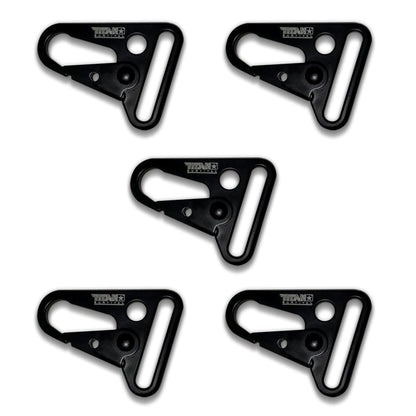 HK-Style Tactical Snap Hooks | 5-Pack Utility Attachment Clips