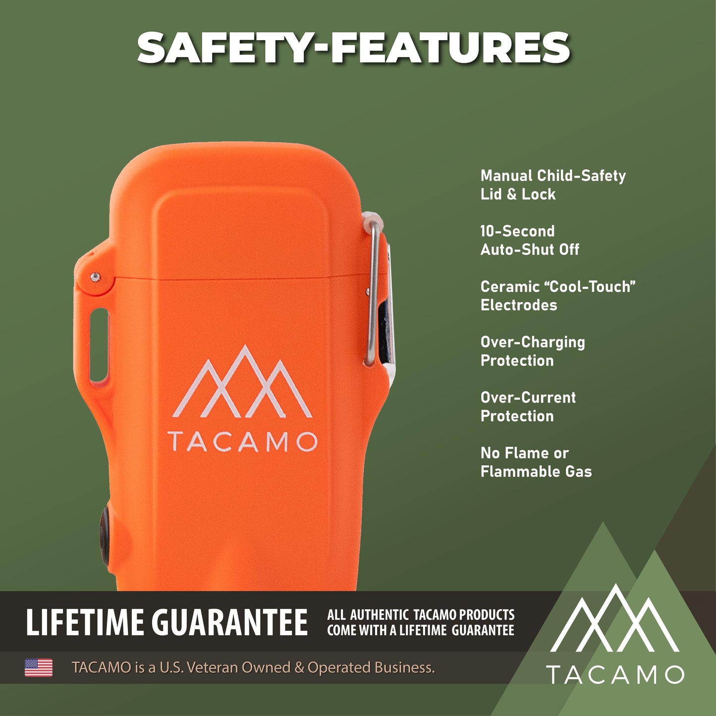 TACAMO H2 | Rechargeable Electric Arc Lighter | Dual Plasma + LED